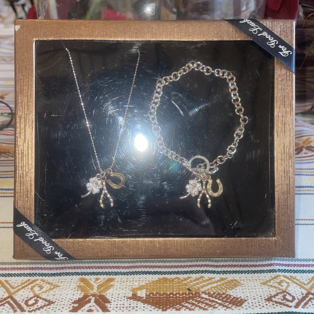 Good Luck Necklace And Bracelet Set NIB